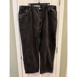 VTG Levi's 550 Relaxed Fit Jeans‎ Mens 42x30 Black Denim Black Batwing